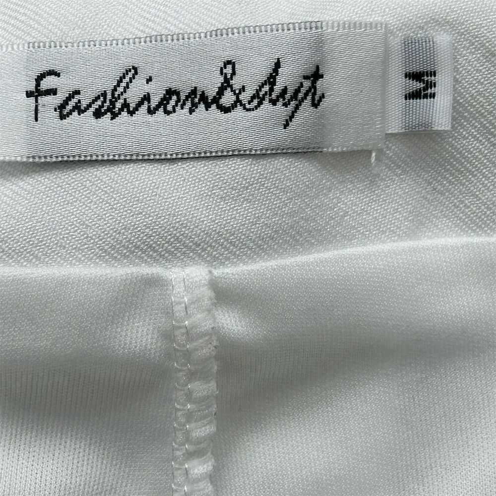 Fashion&byf Women's White Pleated Mini Skirt Size M High Waist Casual - Picture 2 of 7